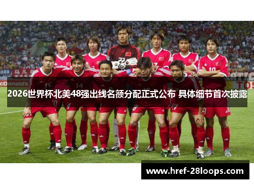 2026世界杯北美48强出线名额分配正式公布 具体细节首次披露 2026世界杯北美48强出线名额分配正式公布 具体细节首次披露